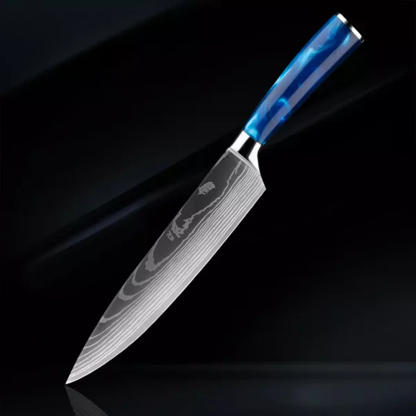 Faca Profissional Acabamento em Damasco • Faca Blue Vulker™